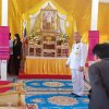 พิธีอัญเชิญผ้าไตร เครื่องสังฆทานพระราชทาน